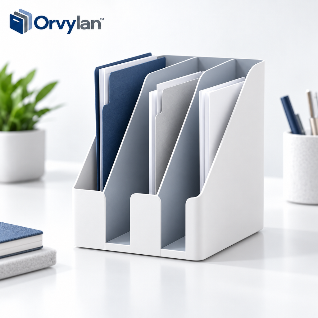 Orvylan™ 3-Slot Vertical File Organizer