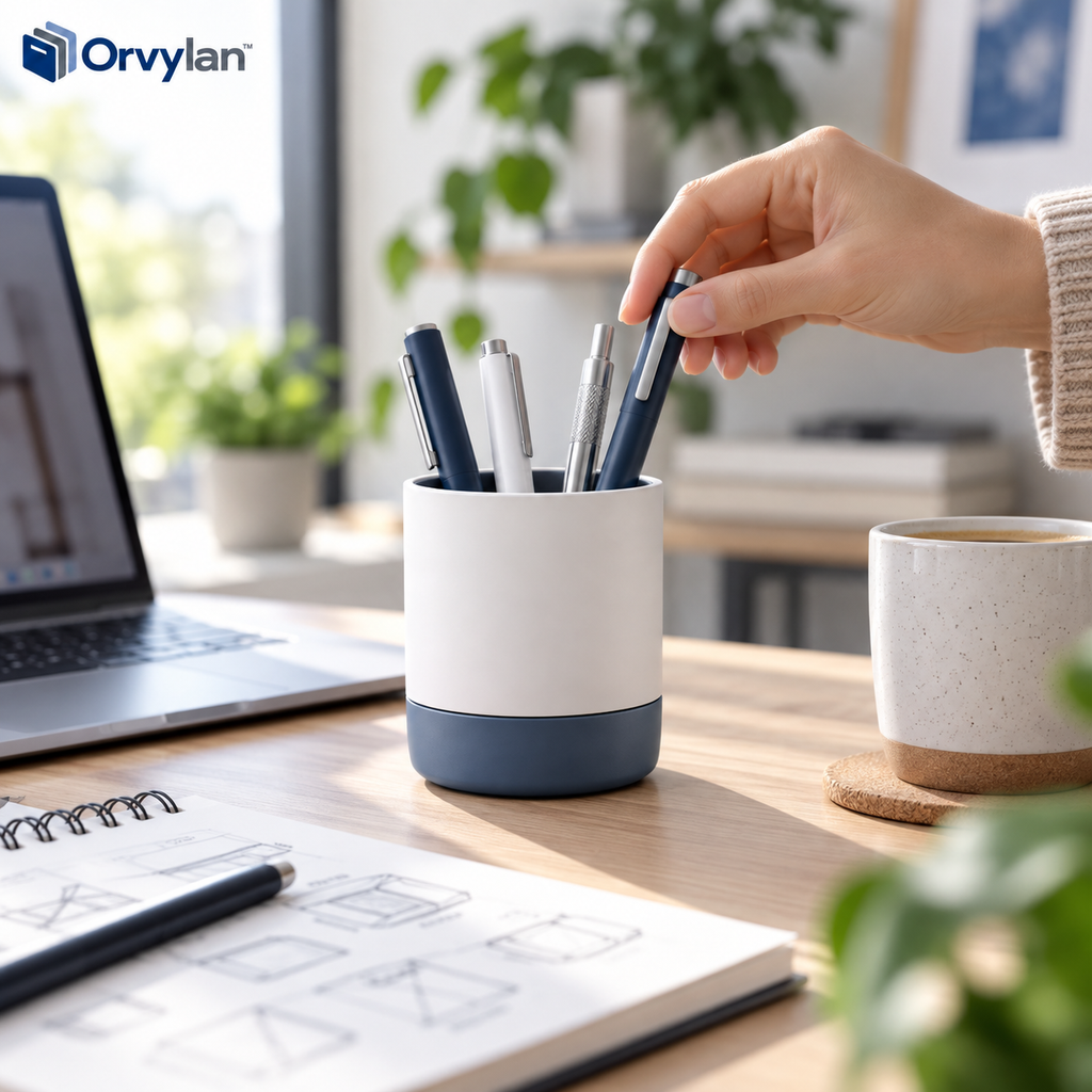 Orvylan™ Modern Desktop Pen & Tool Holder