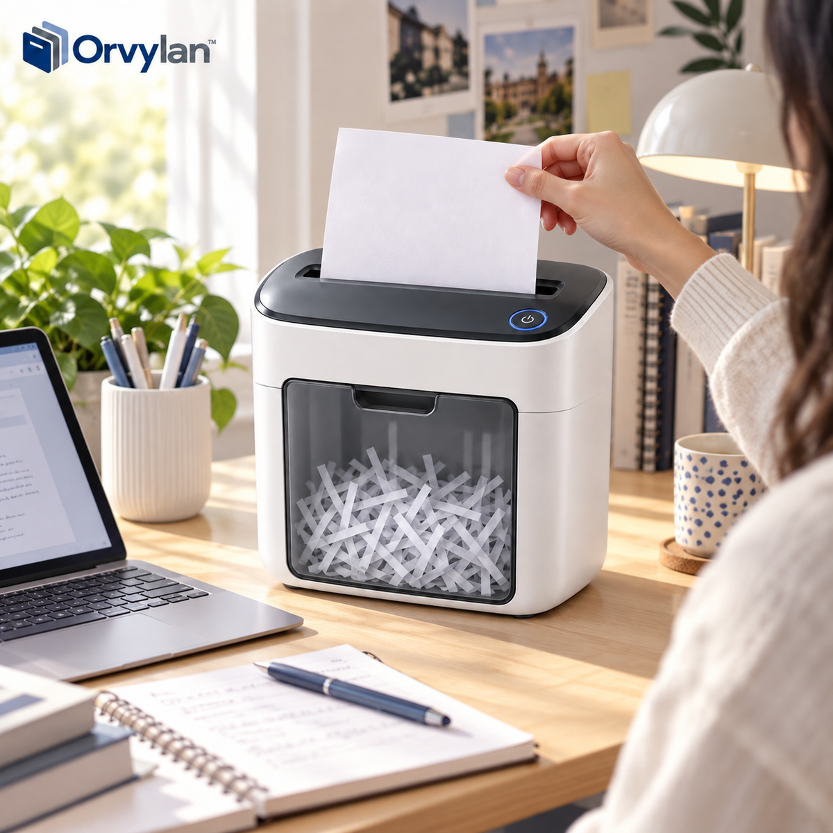 Orvylan™ Compact Desktop Paper Shredder