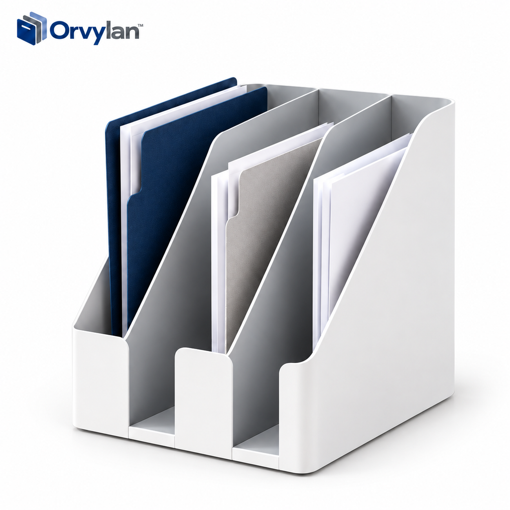 Orvylan™ 3-Slot Vertical File Organizer