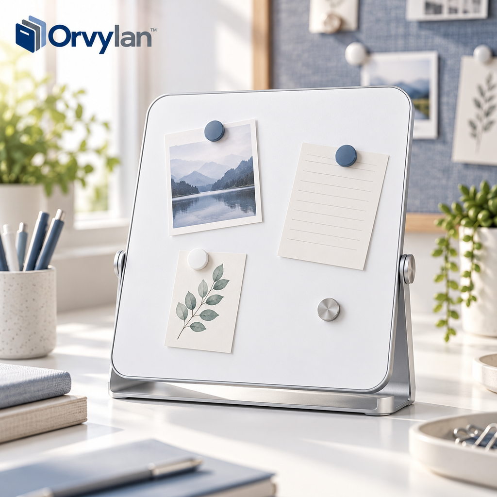 Orvylan™ Magnetic Desktop Memo Board