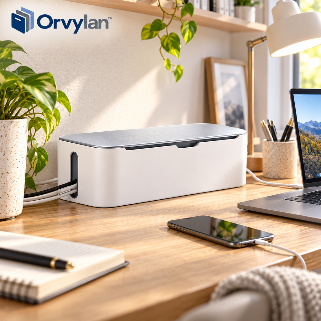 Orvylan™ Desktop Cable Management Box